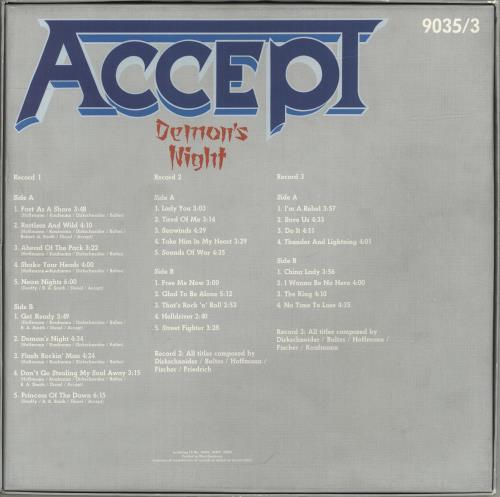 Accept Demon's Night Spanish Vinyl Box Set (695411)